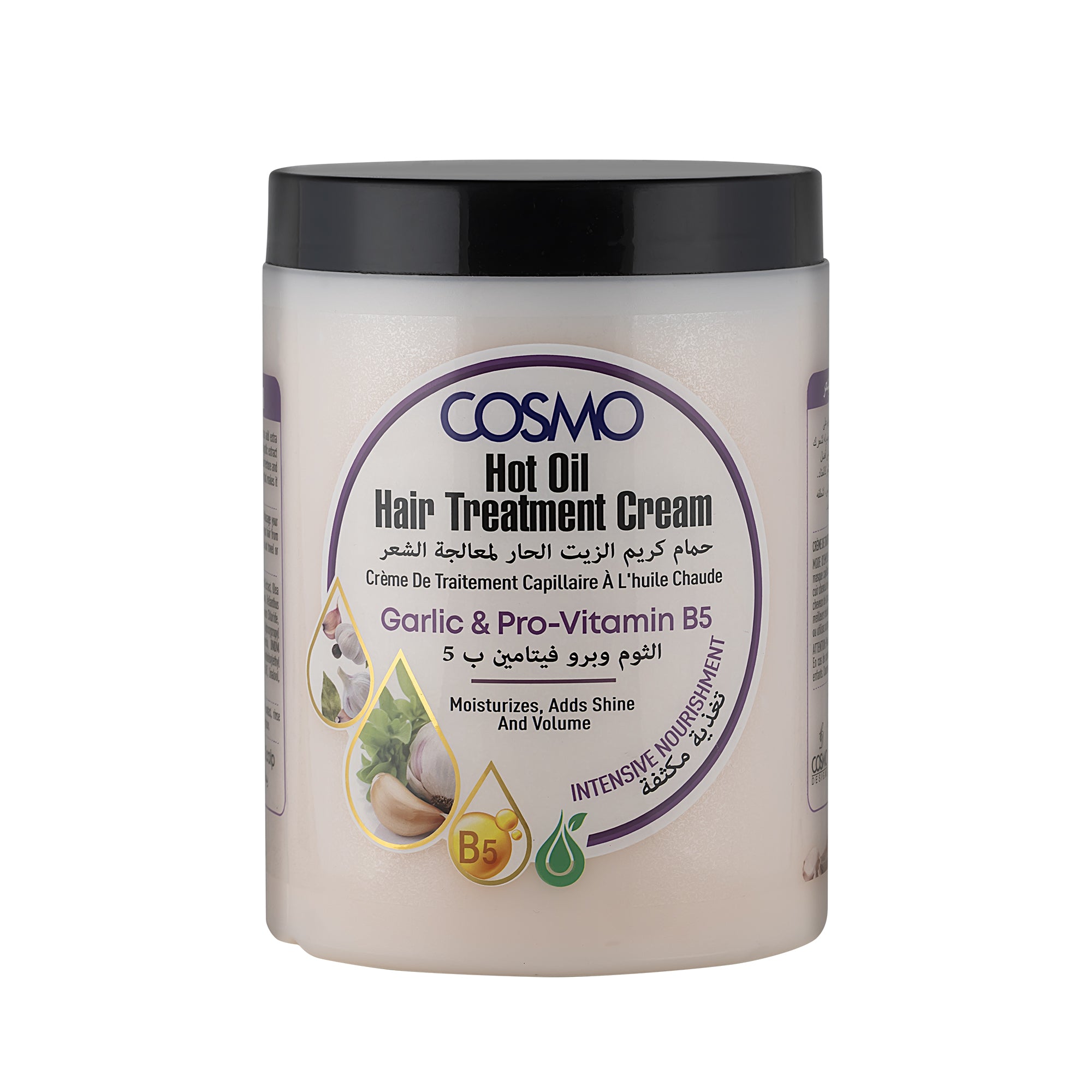 Garlic & Pro-Vitamin B5 Hot Oil Hair Treatment Cream by Cosmo 1000ml