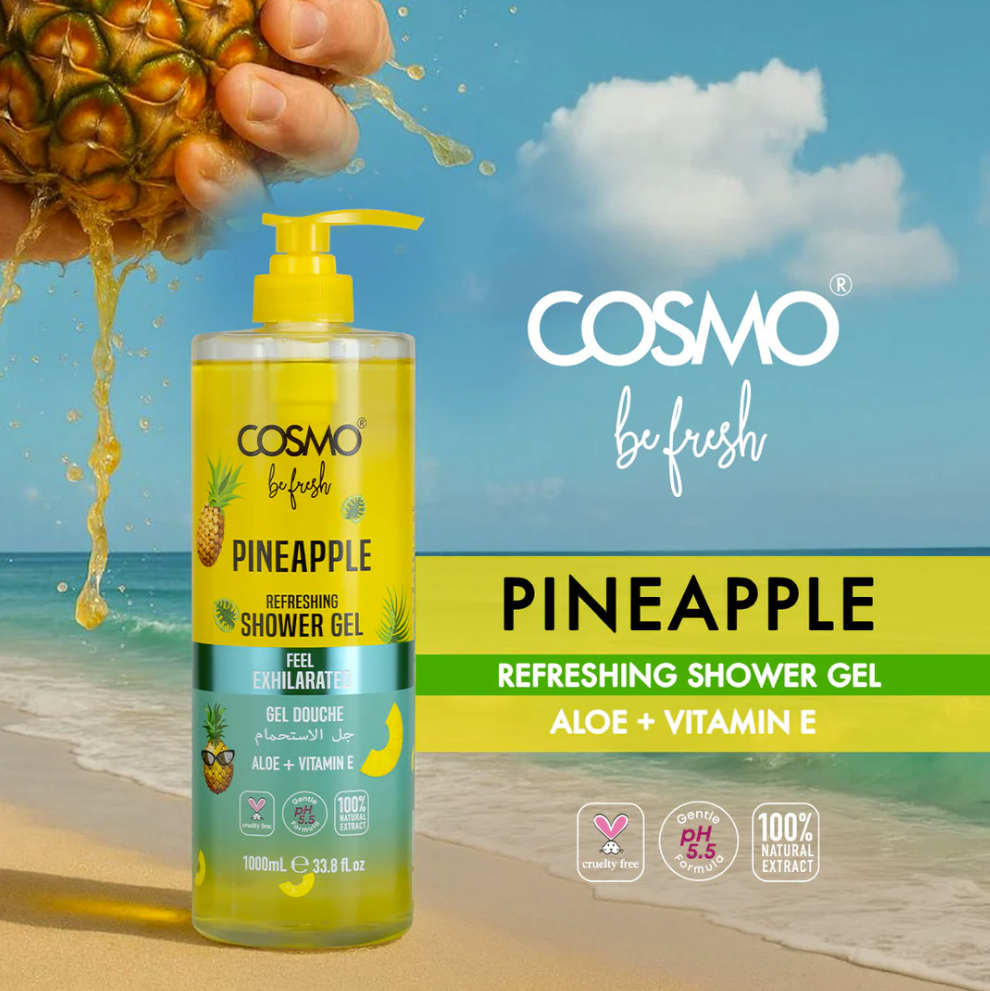 Be Fresh Pineapple Fruit Shower Gel by Cosmo 1000ml