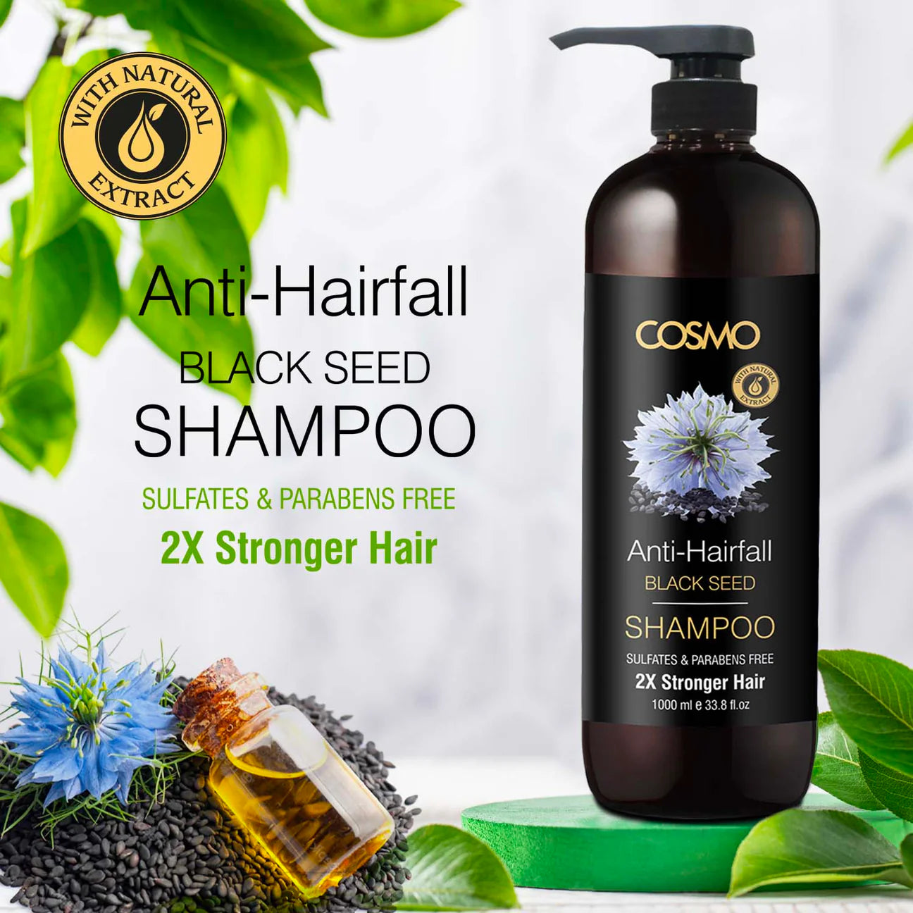 Black Seed Shampoo by Cosmo 1000ml