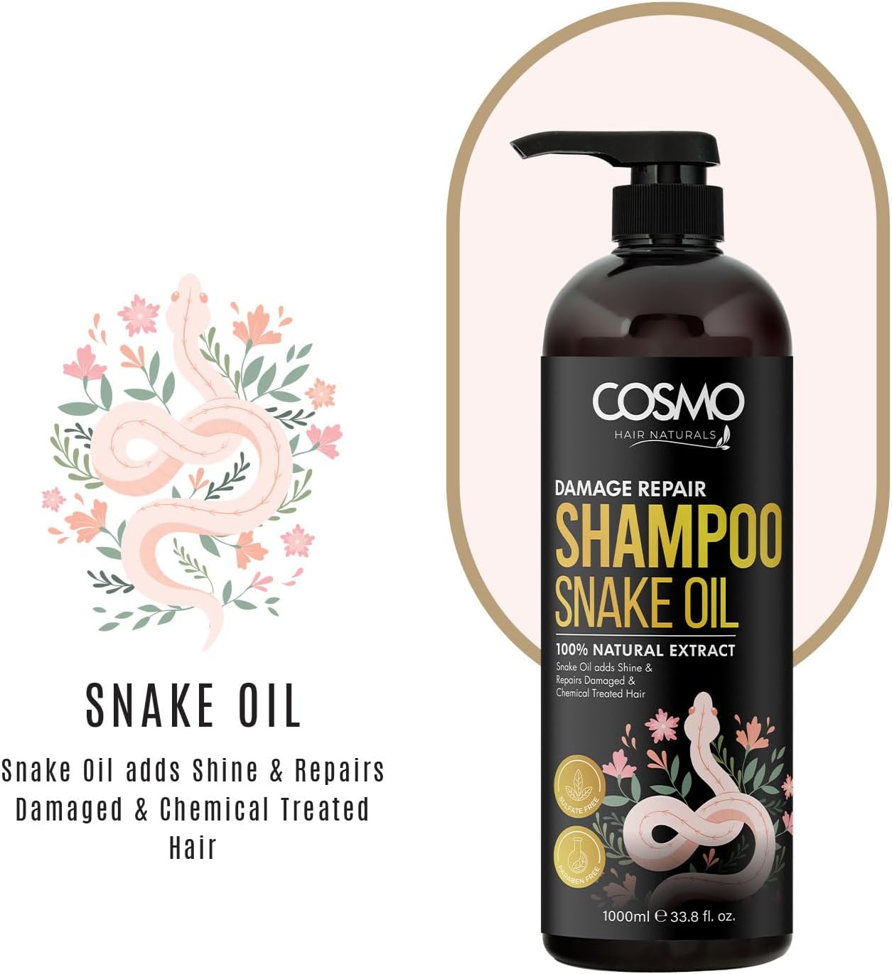Cosmo Damage Repair Snake Oil Shampoo 1000ml