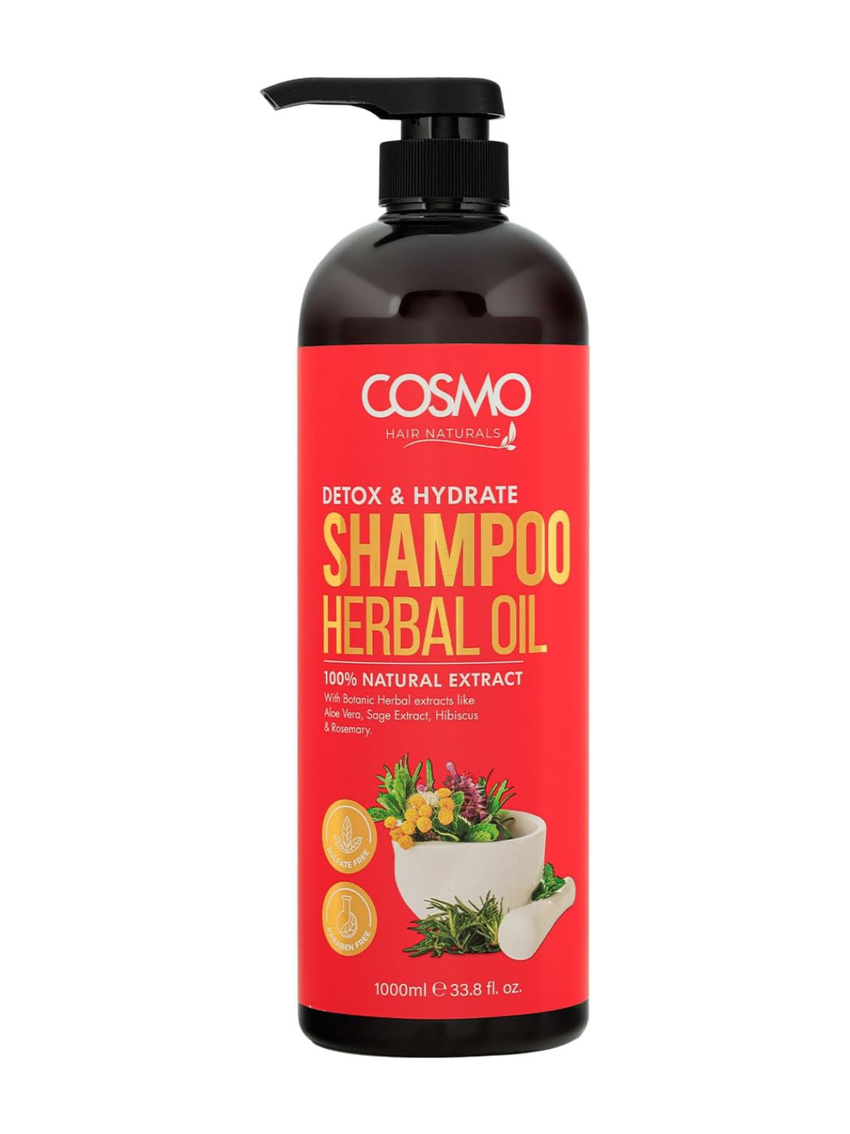 Cosmo Detox and Hydrate Herbal Oil Šampoon 1000ml