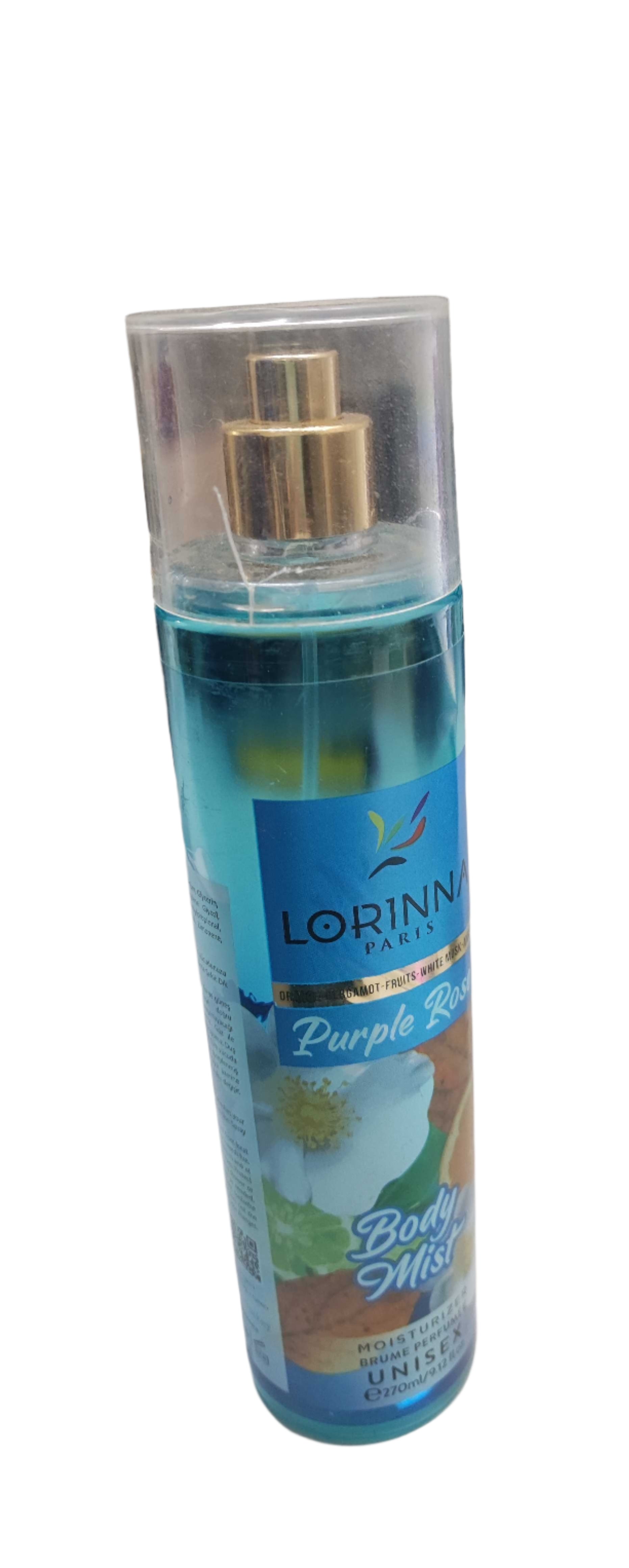 Lorinna PURPLE ROSE perfumed body mist unisex 270ml (DEFECTIVE PRODUCT)