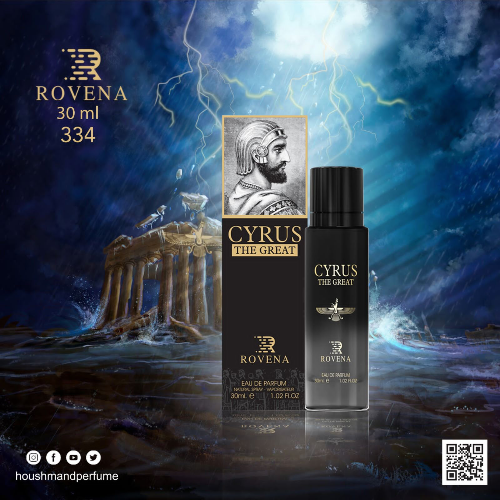 Rovena Cyrus the Great perfumed water for men 