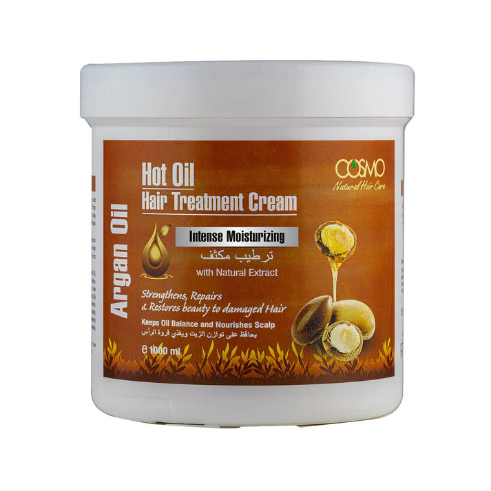 Hot Oil Hair Treatment Cream Argan Oil 1000ml by Cosmo