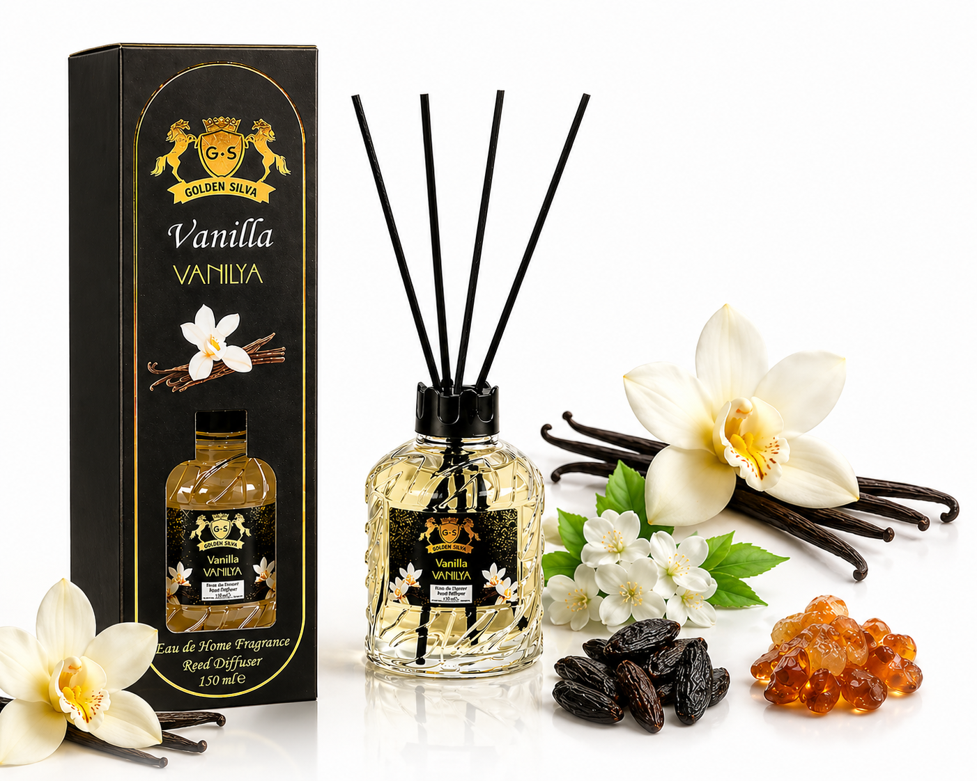 Vanilla home fragrance by Golden Silva 150ml
